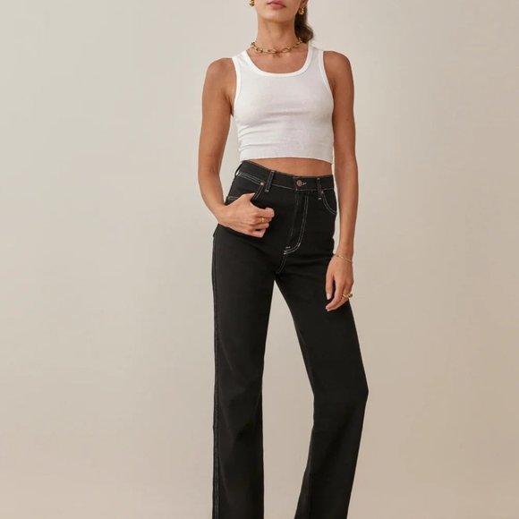 Reformation Black High Rise Jeans - Picture 5 of 10